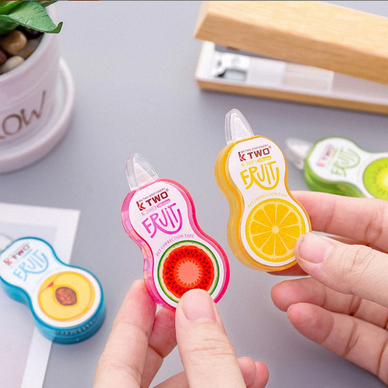 1 шт. Kawaii Мультфильм фруктовый цвет коррекция лента Kawaii корректор для школы канцелярские принадлежности школьная Студенческая поставка Papeleria подарок