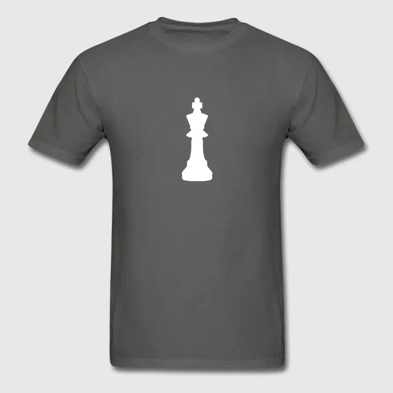 Новая мода Для мужчин футболка Шахматный Король комично короткий рукав Camisetas Hombre