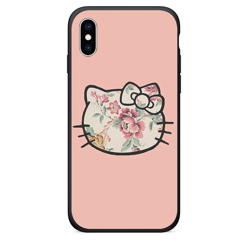 ТПУ чехол для телефона iPhone x Силиконовый Hello Kitty 8 Plus 6 6s se xr xs max 5S |