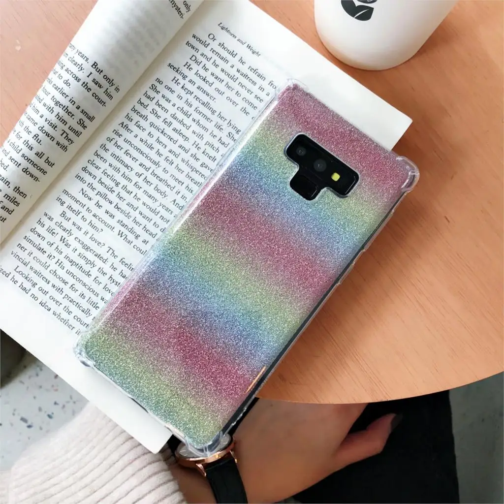 Armor Gradient Aurora Laser Case For Samsung Galaxy Note 9 S10 Plus S10E Cover Silicone TPU Soft Phone Cases A10 A30 A40 A50 A70 |