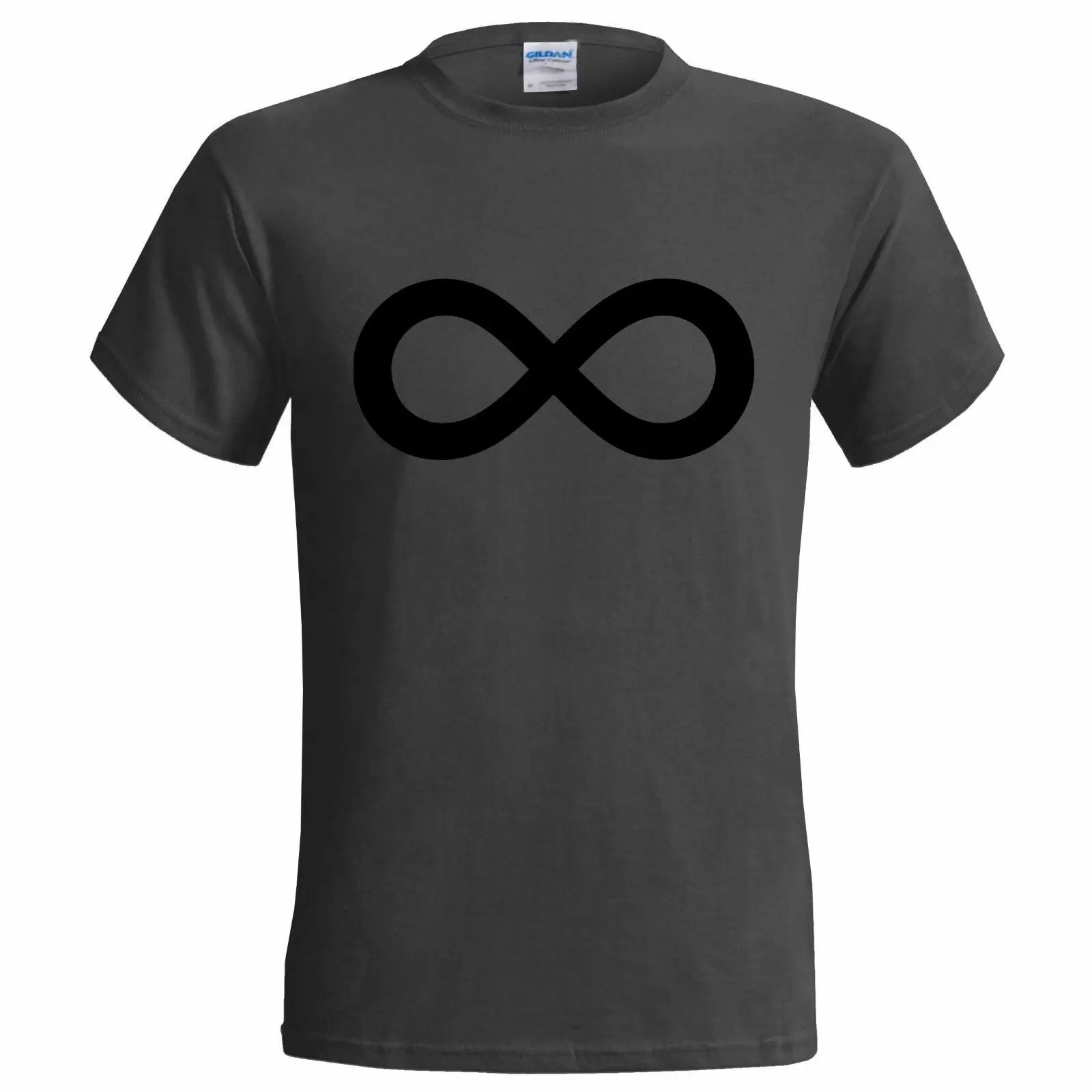 INFINITY SYMBOL Мужская футболка LEMNISCATE математическая змея OUROBOROS восемь Удобная