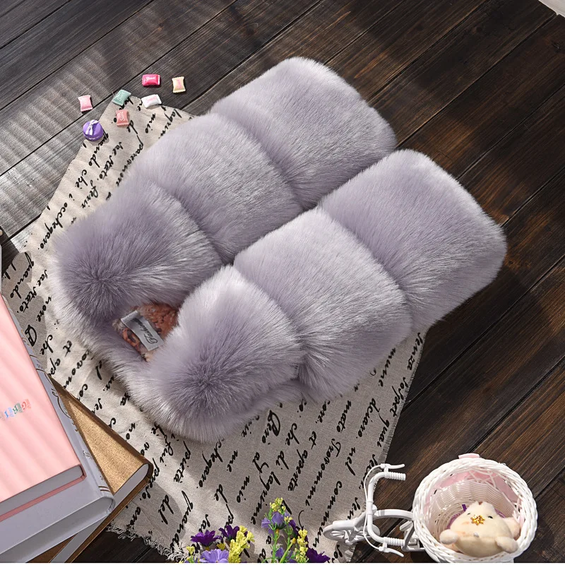 Женский жилет зимний детский из искусственного меха модный однотонный Осенний