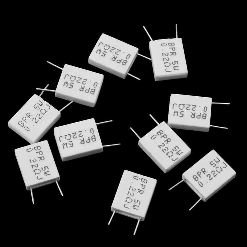 10 шт. 0.22R 5 Вт 5% цементный резистор 0.22Ohm неиндуктивный BPR56 | Электроника