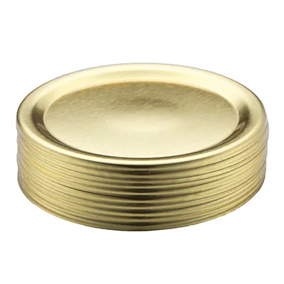 10Pcs Gold 10 шт. обычные 70 мм рот Мейсон банка сплит-типа крышки герметизация герметичность безопасный Мейсон хранения Твердые крышки консервирования крышки - Цвет: 10Pcs Gold