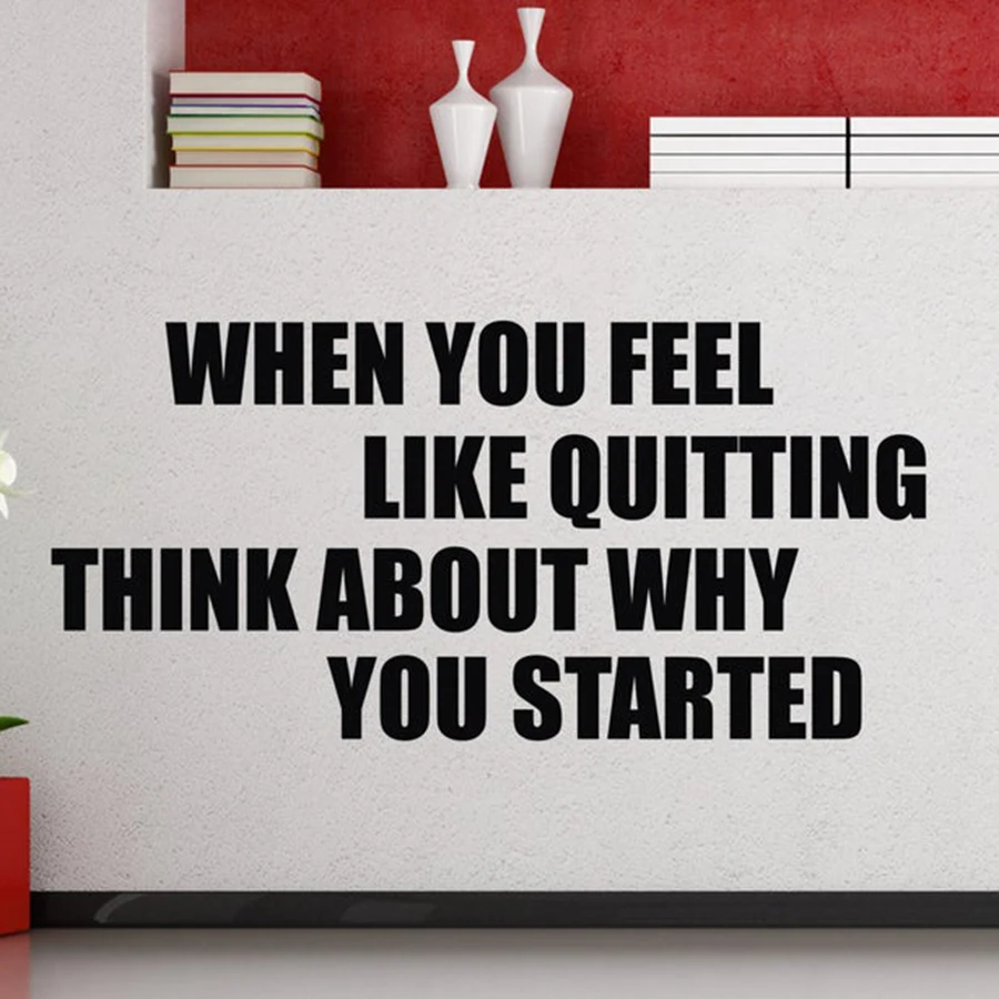 Наклейка на стену в тренажерном зале когда вы хотите отказаться от фитнеса