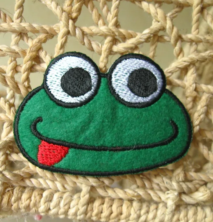 Горячая распродажа! ~ Бесплатная доставка милые большие глаза лягушки утюгом на