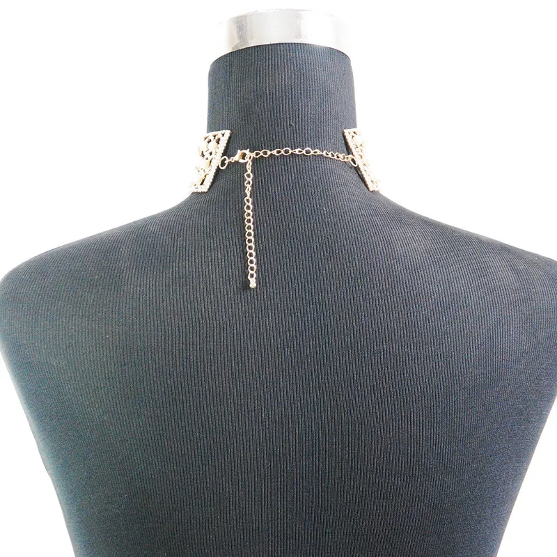 Воротник Чокеры Кристалл Rhinestone колье Цепочки и ожерелья s Для женщин Винтаж Имитация Перл себе Цепочки и ожерелья ювелирные изделия