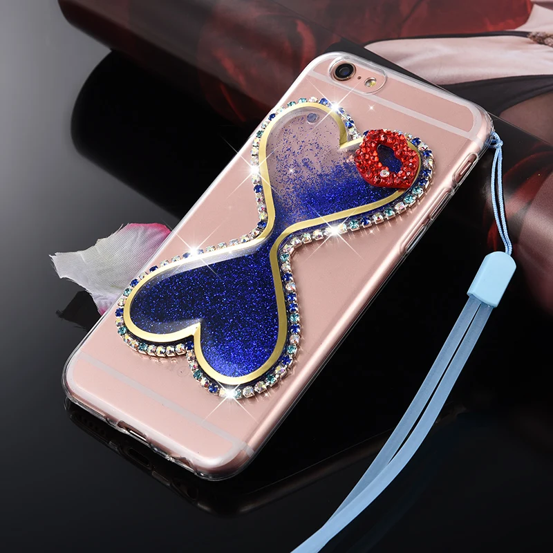 Милый Блестящий мягкий акриловый блестящий чехол для телефона iPhone 5S SE 6 6s 7 8 plus X |