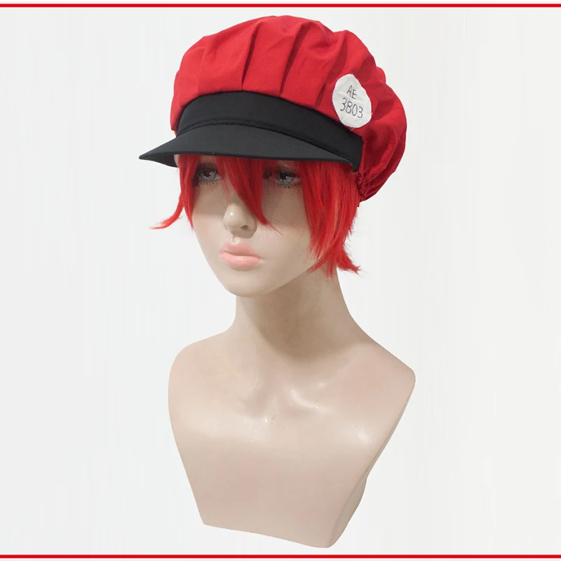 Комиксы аниме на работе! Парики для косплея красные кровяные клетки белые парики