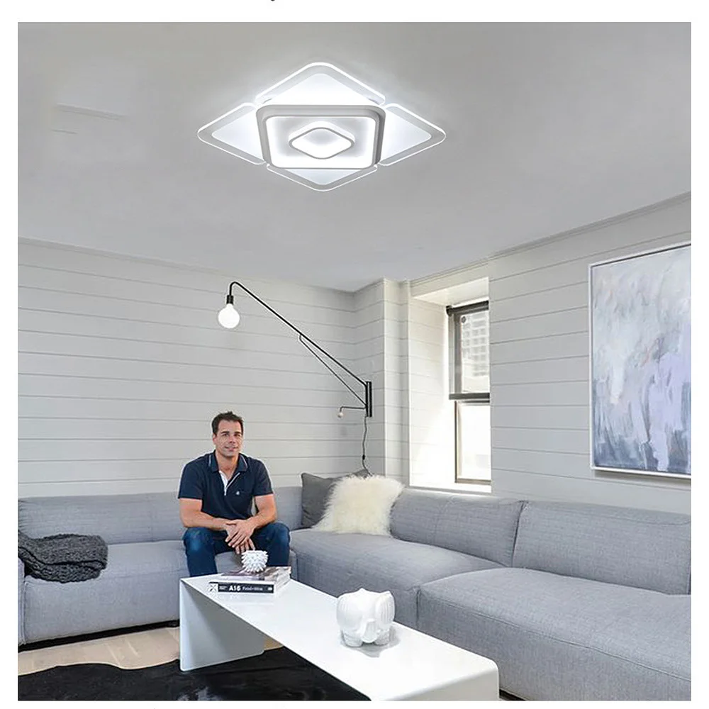 Светодиодные потолочные лампы квадратные скандинавские для спальни гостиной