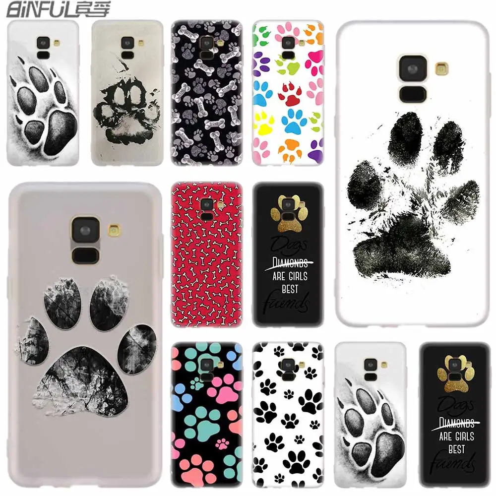 Чехол для Samsung A42 A52 A72 A32 A12 A71 A51 A70 A50 A20 A30 A20S A21S A50S A6 A7 A8 2018 Dog are girls best friends paw |