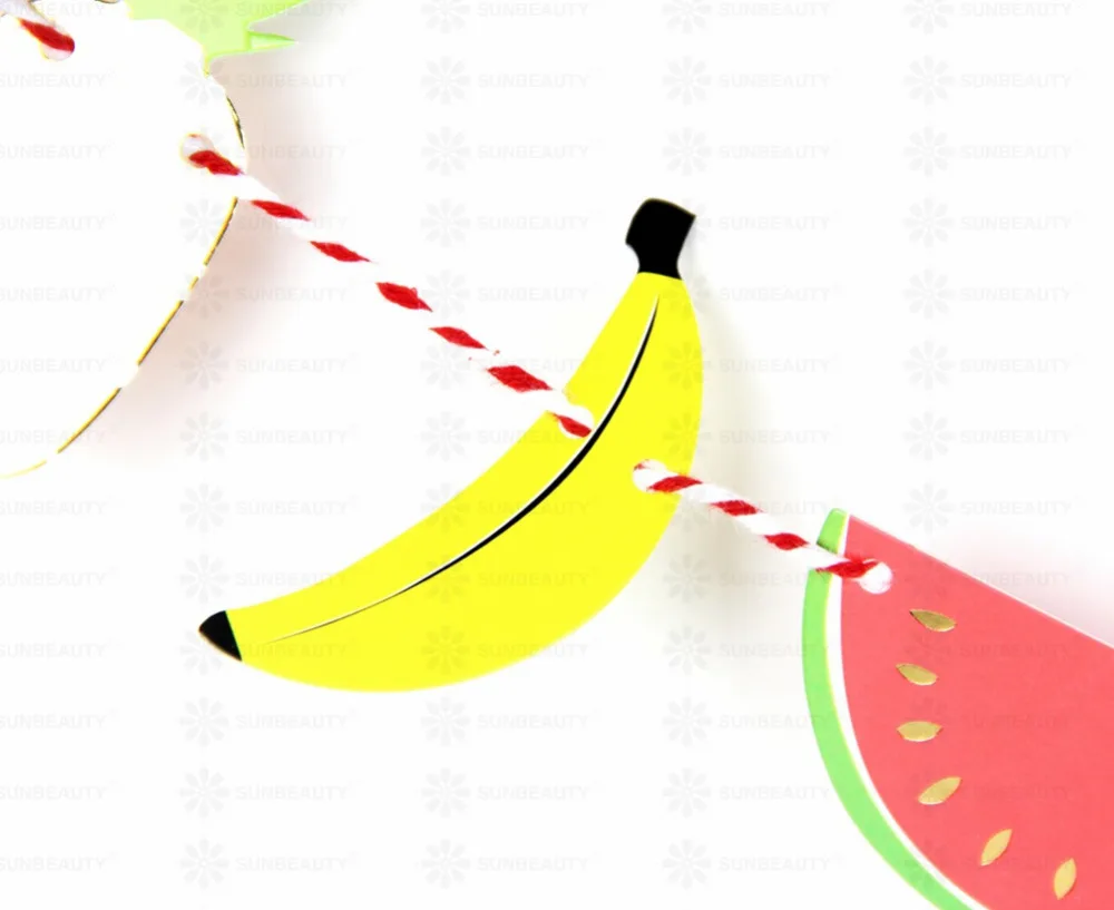 Маленькая бумажная гирлянда с фруктами летняя фруктовым наполнителем ананас