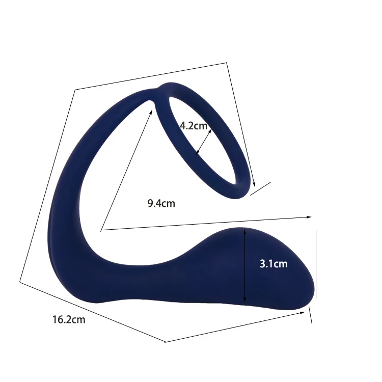 Фэнтези силиконовый мужской массаж простаты Анальная пробка с пенисом замок
