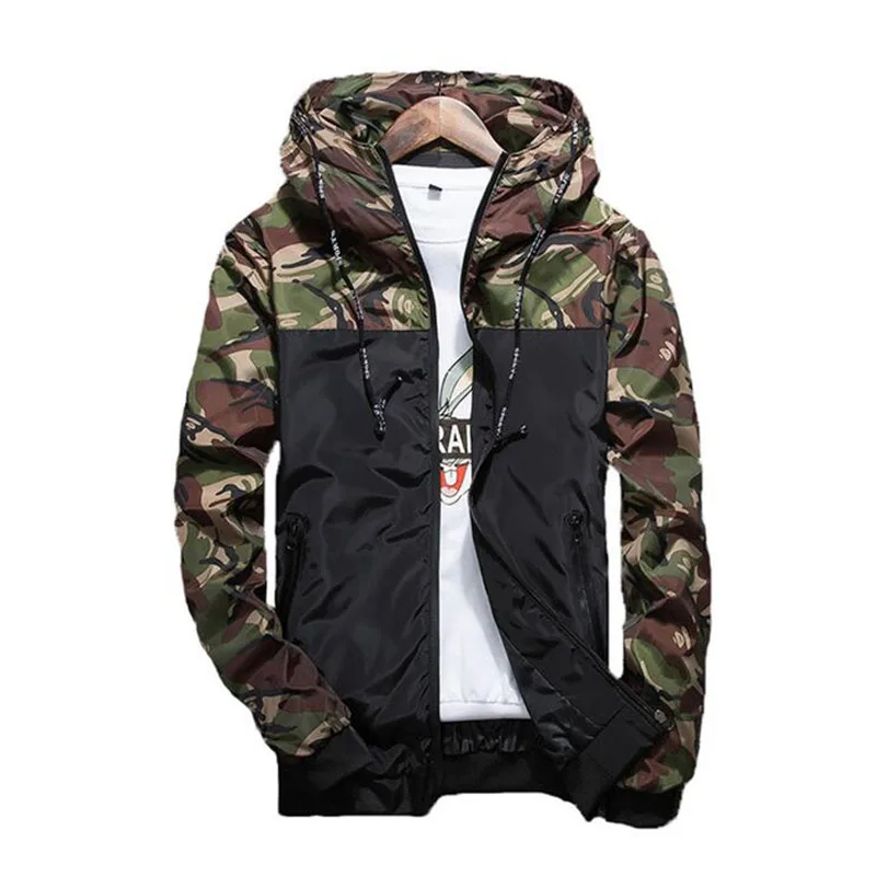 

Мужская куртка на весну и осень, мужская повседневная камуфляжная толстовка, куртка, Мужская водонепроницаемая одежда, мужская ветровка, па...