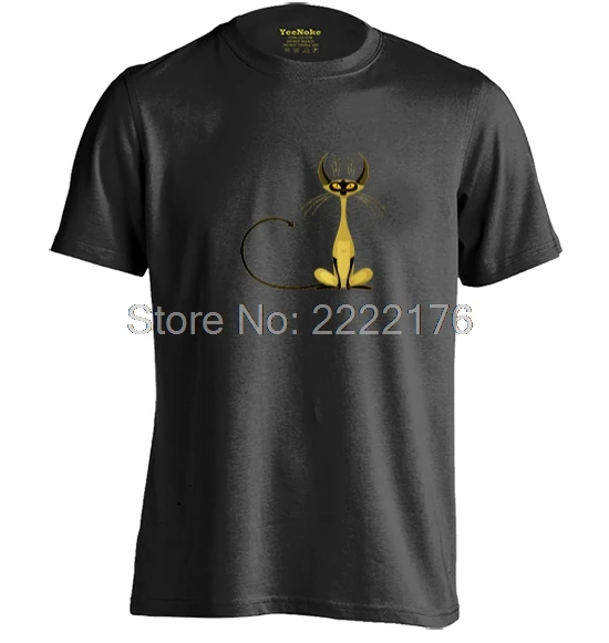 Очень красивые элегантные Cat мужские и женские прекрасный мультфильм футболки