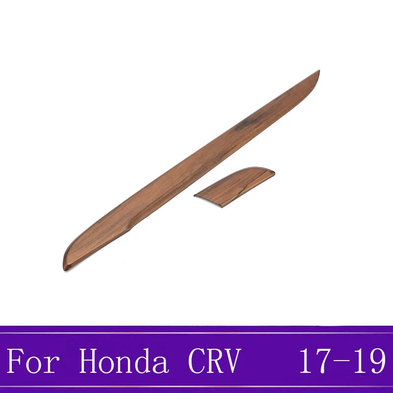 

Peach Wood Grain Interior Trim Cover Frame Control Strip Decoration Car Styling Accessories Fit For Honda CR-V CRV 2017-2019