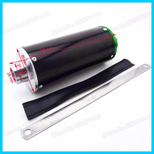 Выхлопной глушитель Зеленый алюминиевый для квадроцикла кроссового велосипеда