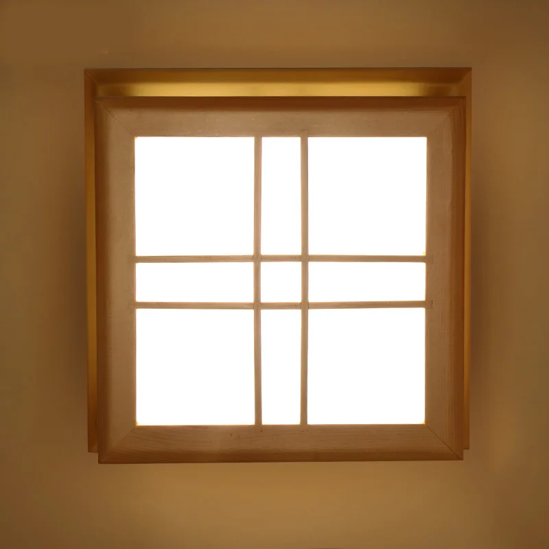 Светодиодный потолочный светильник в деревянной рамке ламсветильник для