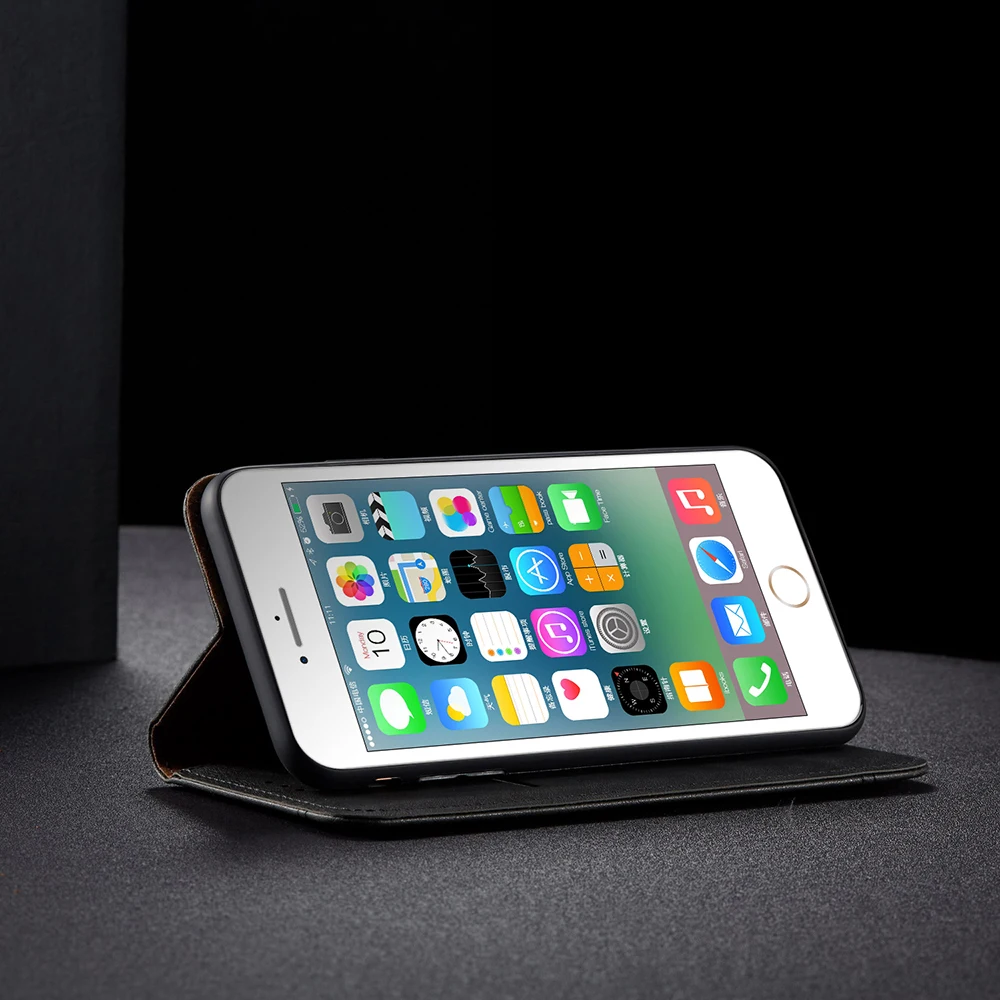 Case Cover For iphone 5 5s SE 6 7 8 Plus XR XS 11 Pro Max Case Luxury Magnet Flip Matte Leather Bag For iphone 5 S Wallet Cover