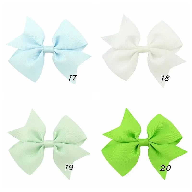 Фото MengNa 4 "Девочки сплошная корсажная лента Pinwheel заколки для волос с хвостом MengNa 4 "Девочки сплошная корсажная лента Pinwheel заколки для волос с хвостом