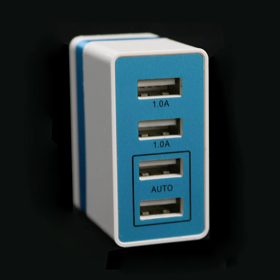 4 USB адаптер переменного тока зарядное устройство для телефона 5 V/4.2A EU быстрая