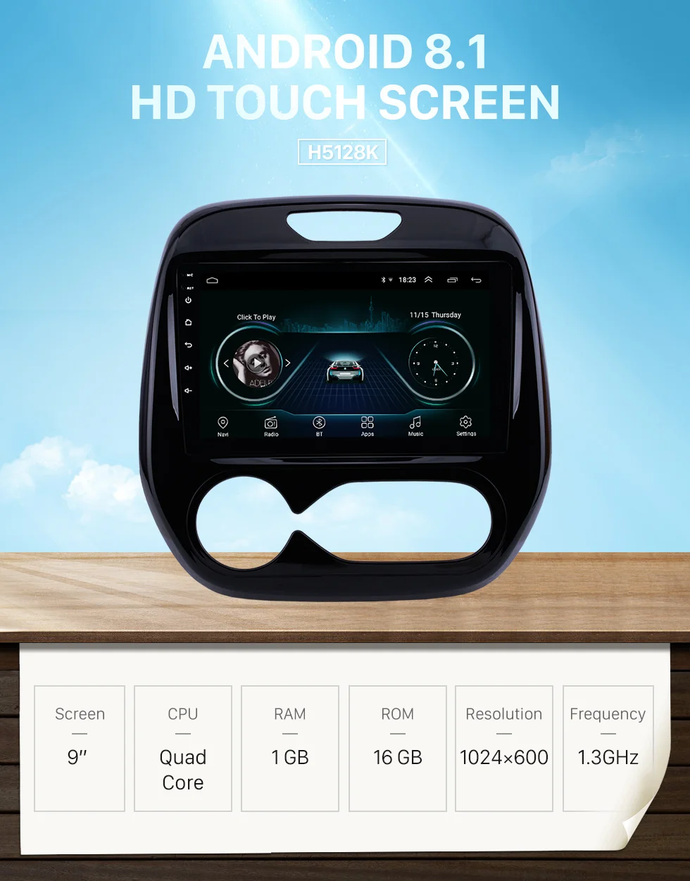 Seicane Android 8,1 для Renault Captur CLIO samsung QM3 Авто A/C 2011- Авторадио 2din gps 9 дюймов Автомобильный мультимедийный плеер