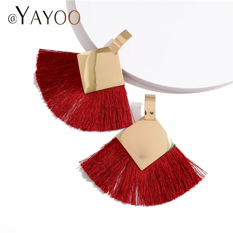 Сережки с кисточками Boho цвета Ретро очаровательные Висячие серьги для женщин