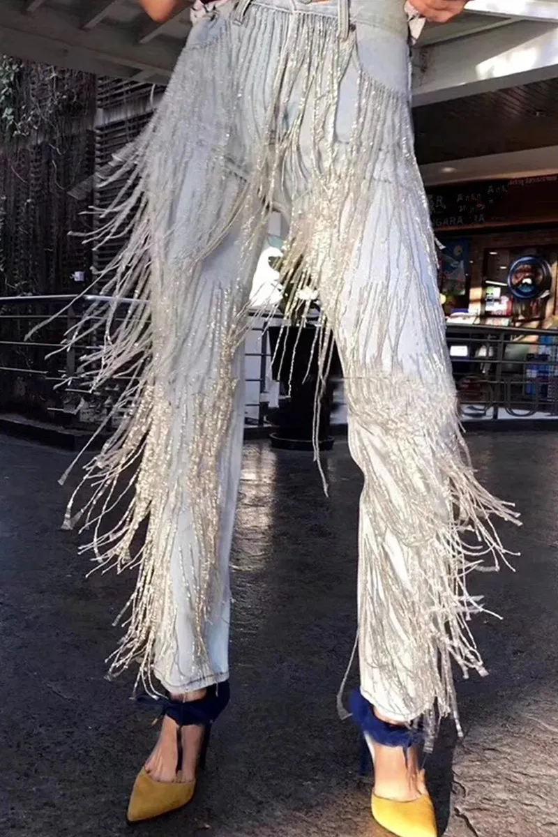 Женские джинсы ручной работы прямые удлиненные брюки из денима до щиколотки с