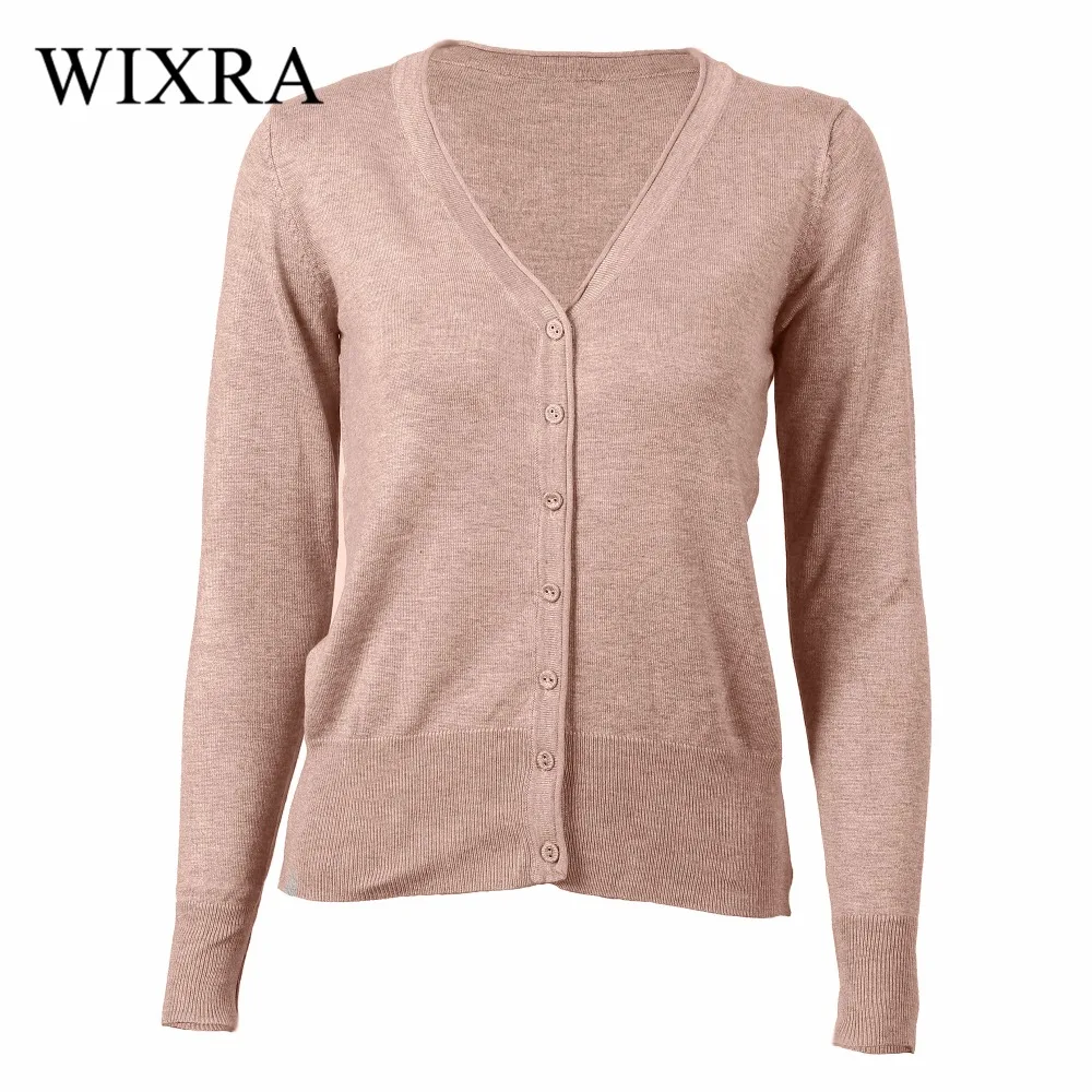 Wixra Warm and Charm 23 Colors Autumn New Sweaters Women Cardigan Knitted Sweater Coat Long Sleeve Female V-Neck Tops |