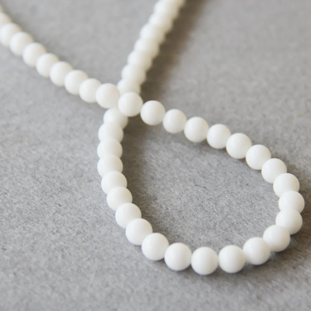 (Минимальный заказ 1) модные бусины из натурального белого оникса диаметром 6 мм