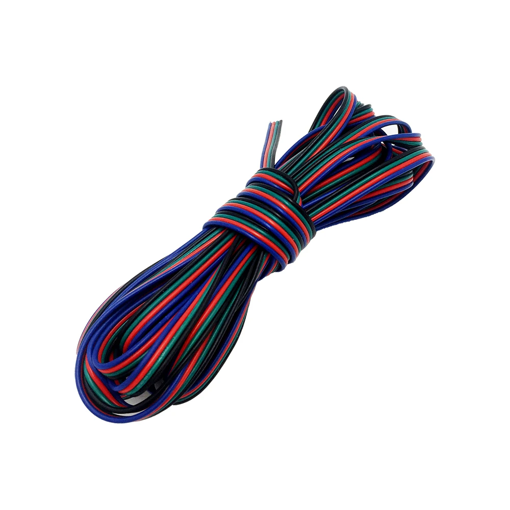 4 контактный светодиодный RGB кабель из луженой меди 22AWG изолированный провод ПВХ