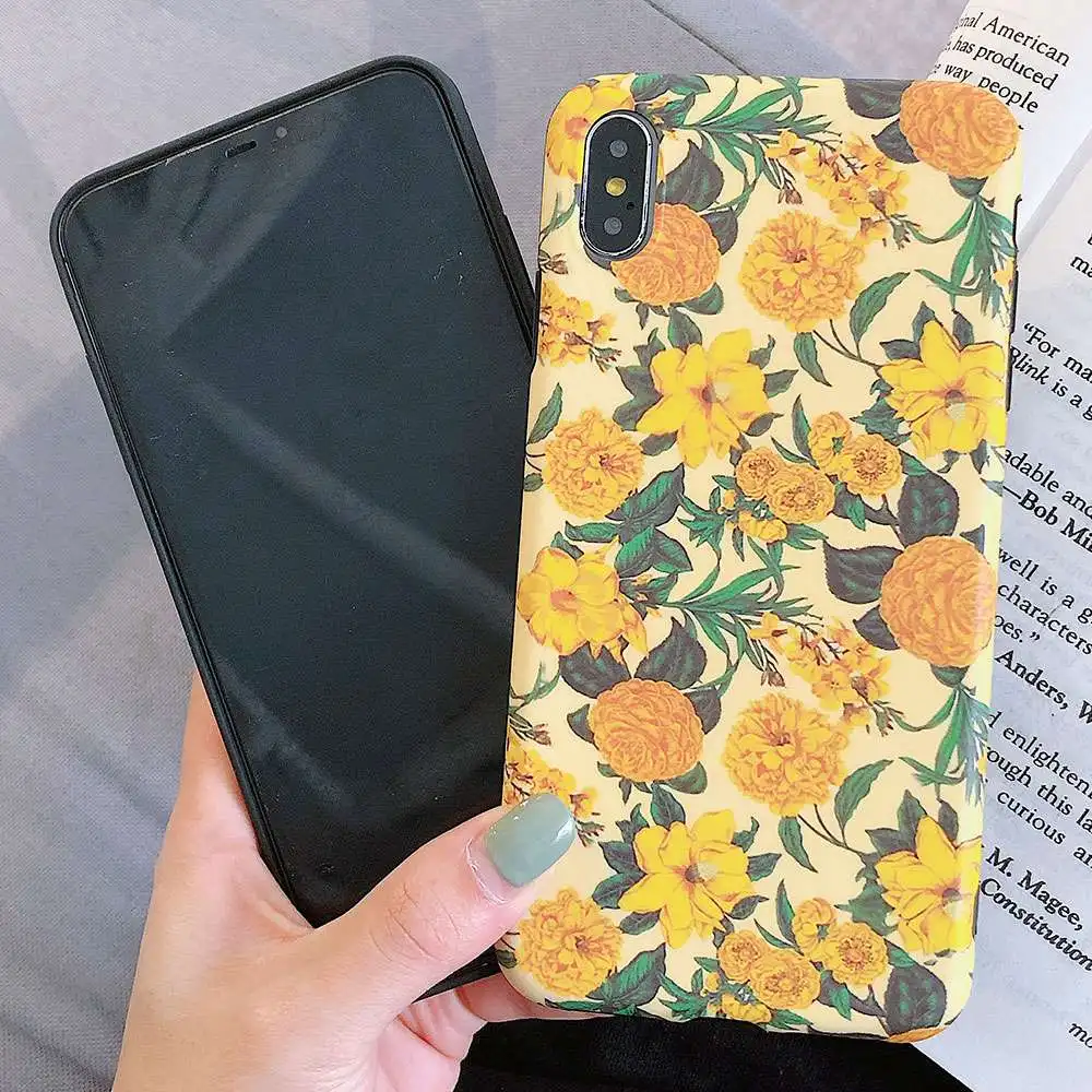KISSCASE рельефный чехол для телефона с цветочным рисунком iPhone 6 6S 7 8 Plus X модные чехлы