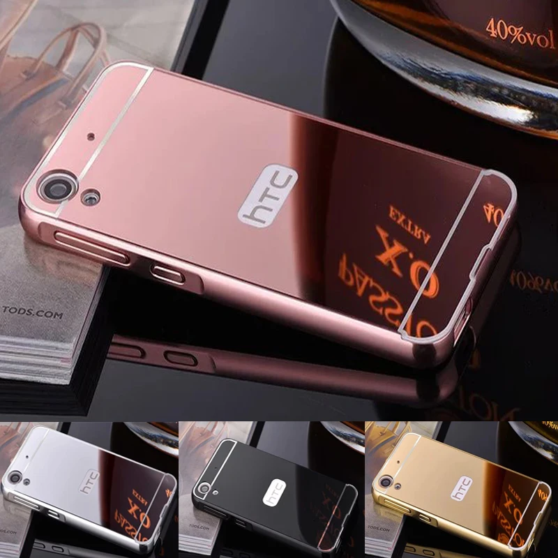Модный роскошный зеркальный чехол цвета розовое золото для HTC Desire 626 626G + оболочка