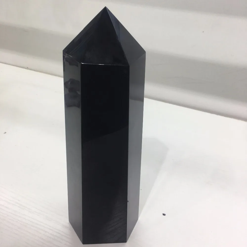 

2000-2500g large big size natural black obsidian wand single point reiki healing crystals spirituality obelisk tower wicca wand