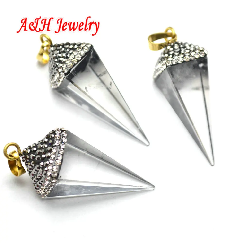 5 шт. подвеска в форме тетраэдра с кристаллами|f pendant|natural crystal pendantcrystal |