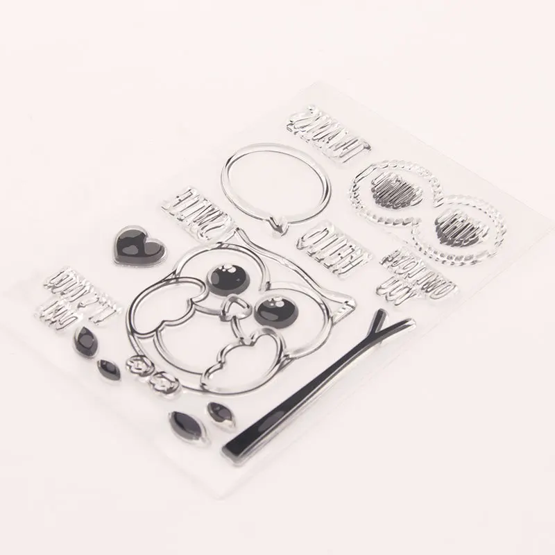 Owl stamp Cartoon animal transparent silicone stamp,children DIY Handmade Scrapbook Photo Album decoration soft Stamps-333