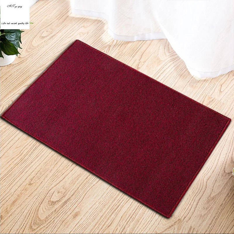 wine red Домашний супер нескользящий внутренний пол впитывает дверной коврик грязь ПВХ дверной коврик для маленькой входной двери Trapper входной коврик дропшиппинг - Цвет: wine red
