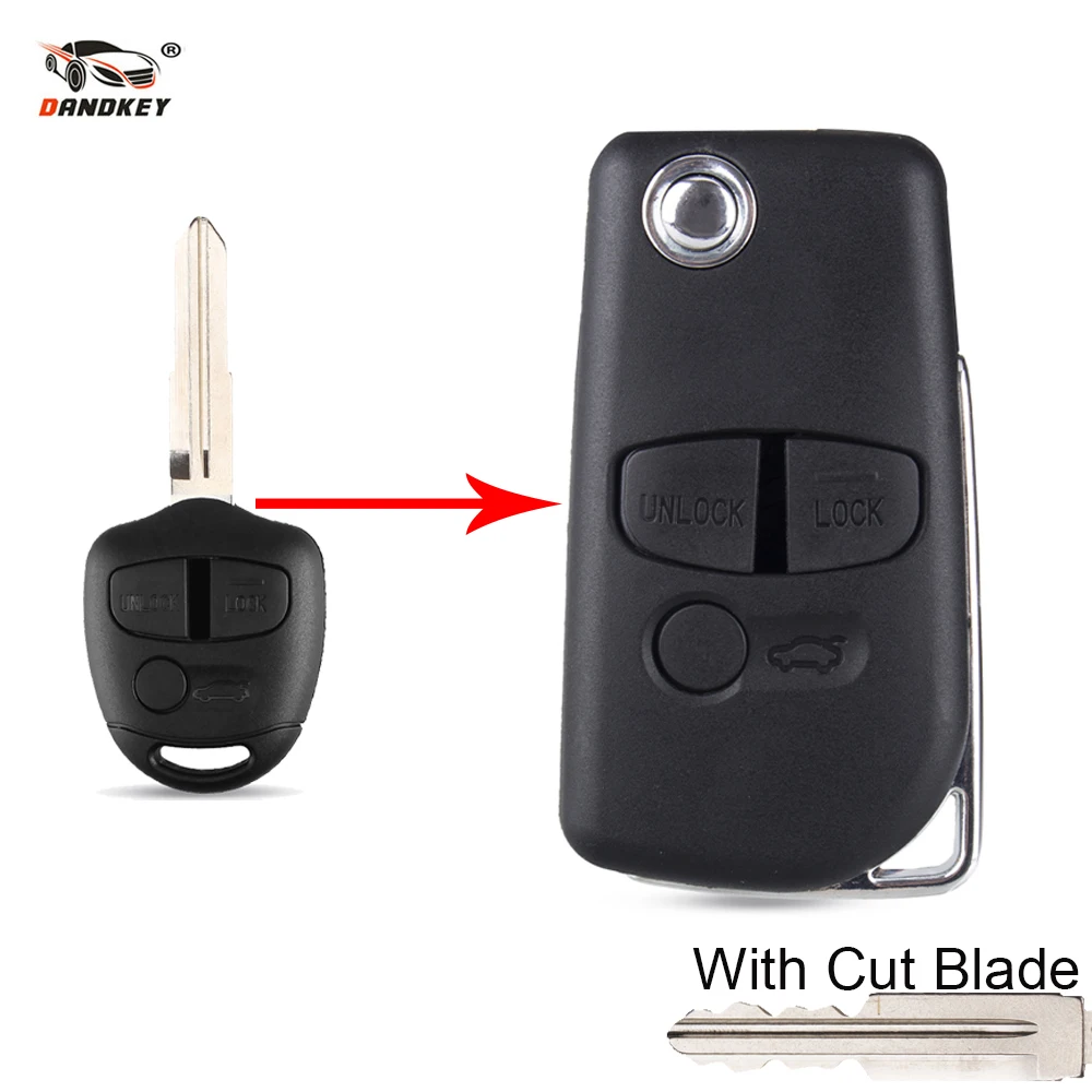 DANDKEY Cut/Uncut Blade 3 кнопки дистанционного ключа автомобиля корпус для Mitsubishi Lancer EX