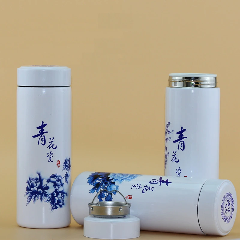 Новая стильная внутренняя термобутылка из фиолетовой глины 380 мл изоляционные