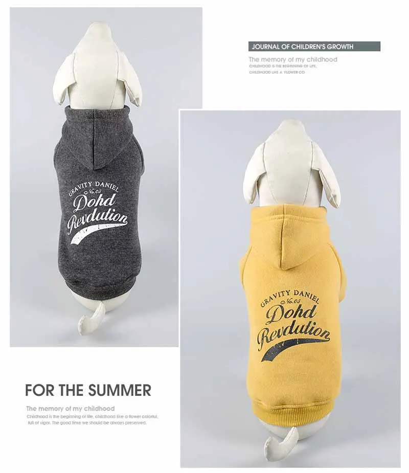 Новинка 2017 Качественные Классические однотонные толстовки для собак с карманом