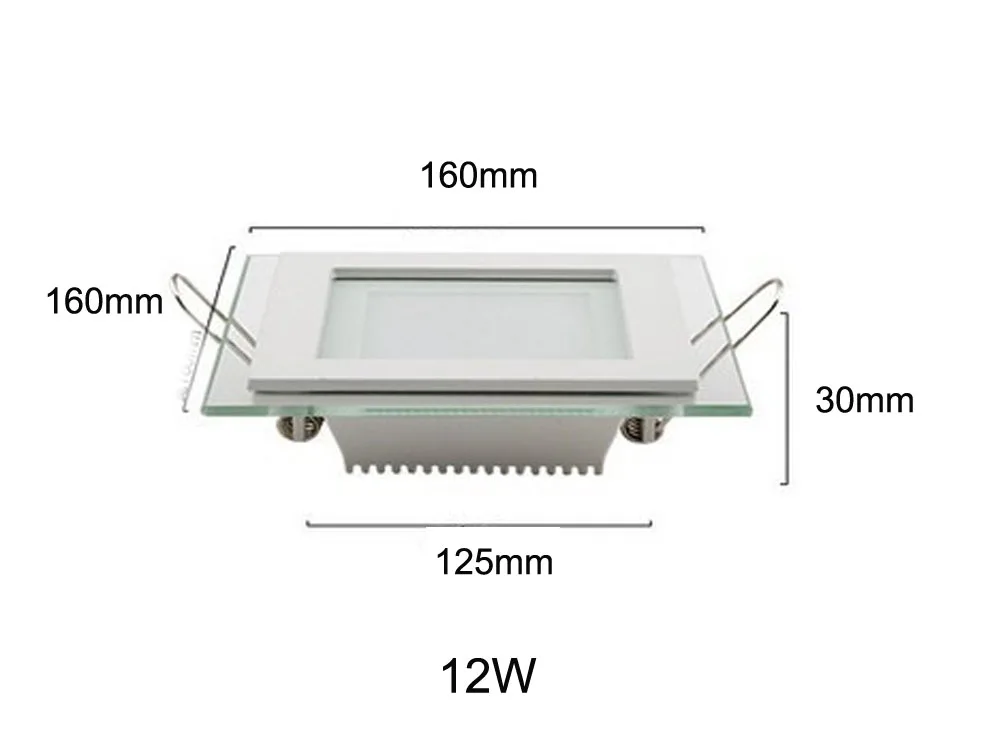 AC 85-265 V 6 W 12 W 18 W Светодиодный потолочный встраиваемый потолочный светильник акриловый квадратный светодиодный светильник