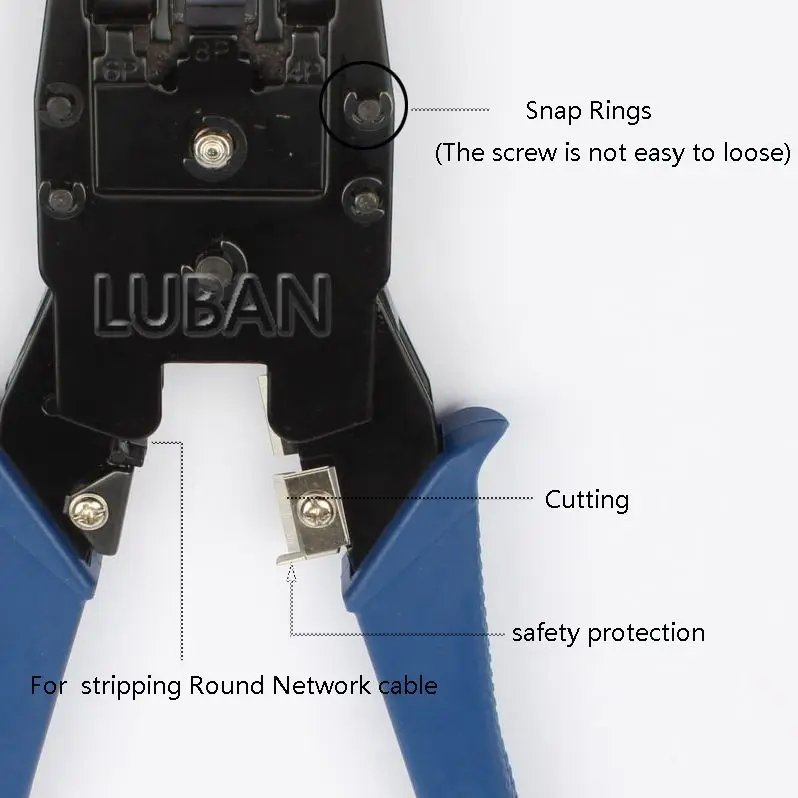 LUBAN сетевой тестер кабеля Ethernet RJ45 комплект RJ45 обжимной инструмент Пробивной RJ11 Cat5 Cat6 детектор провода 8P8C RJ45
