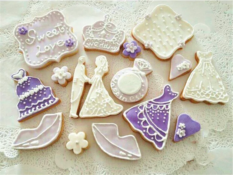 Металлические формочки для печенья в форме жениха невесты форма торта шоколада