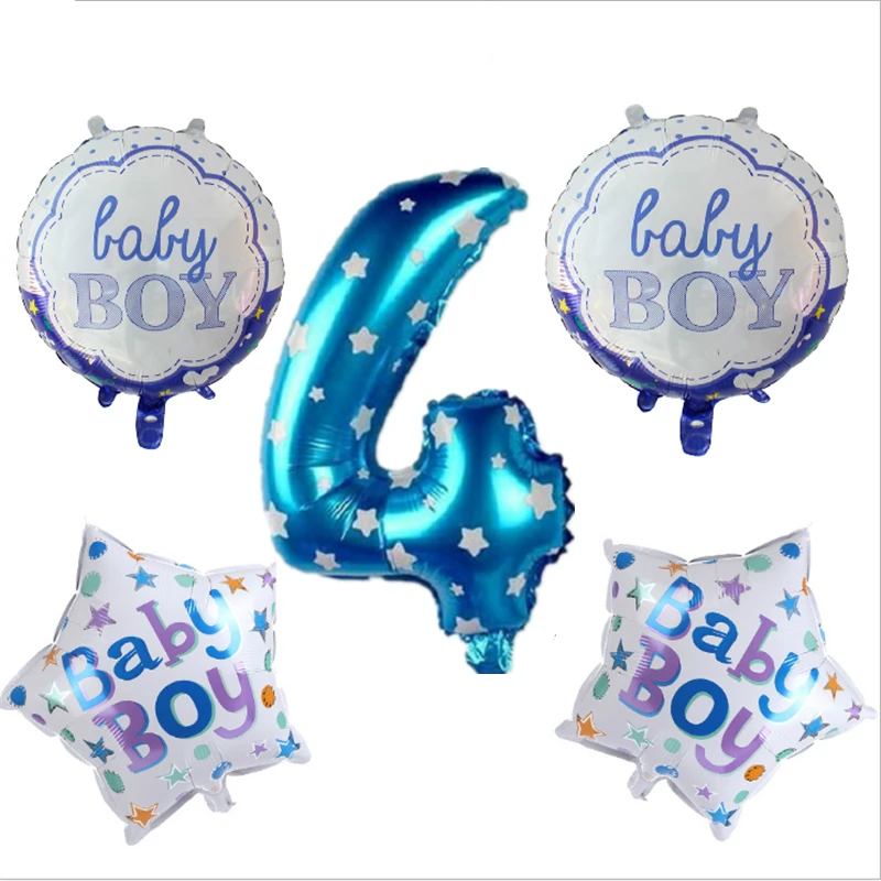 5 шт./компл. 32 дюймов комплект для вечеринки Baby Shower День рождения алюминиевый
