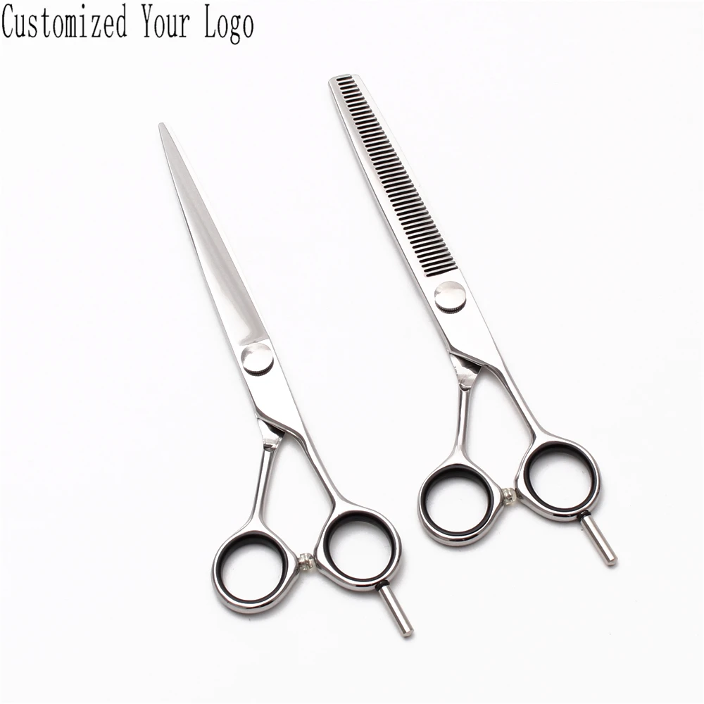 C1021 7&quot 19.5cm Purple Dragon 440C Dog Grooming Kit Thinning Shears Straight Scissors Animal Professional Pet | Красота и