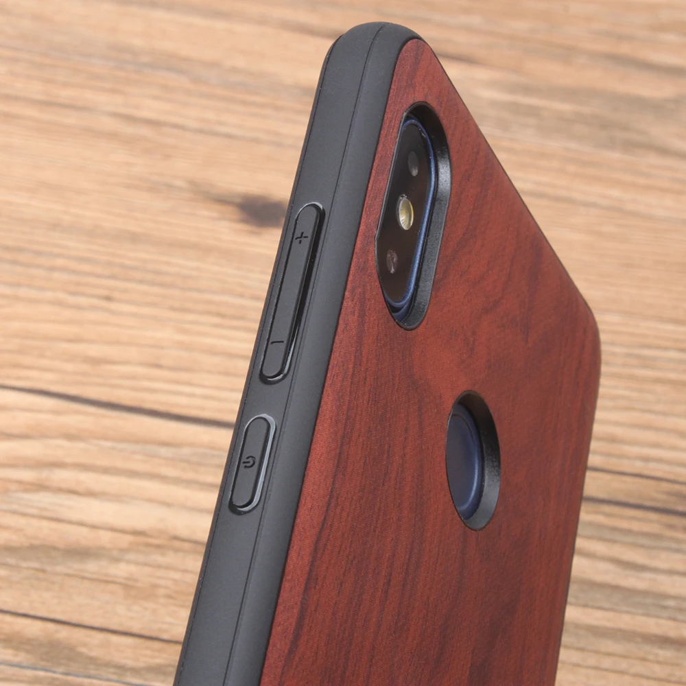 Retro Wood Grain Design Case For Xiaomi Redmi Note 7 Pro TPU Soft Edge &amp PC Back Cover 5 6 Protection |