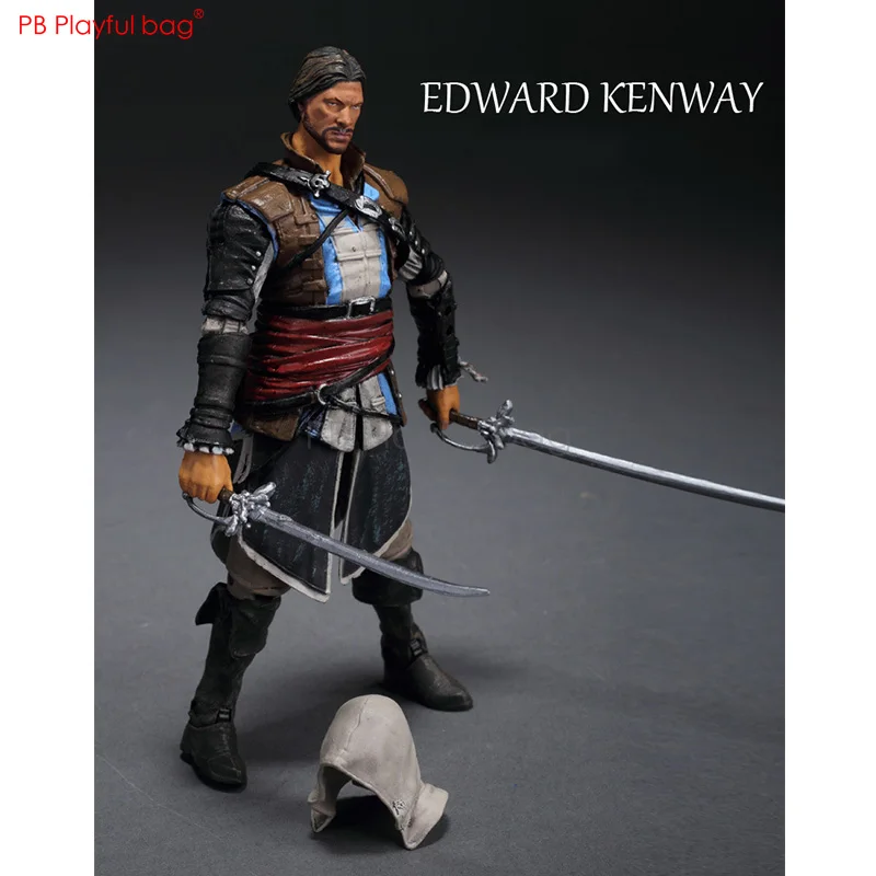Assassin C 15 см Connor& Haytham KenWay& Edward KenWay фигурка ПВХ Коллекционная модель Фигурка игра подвижная модель игрушки HB41 - Цвет: with box