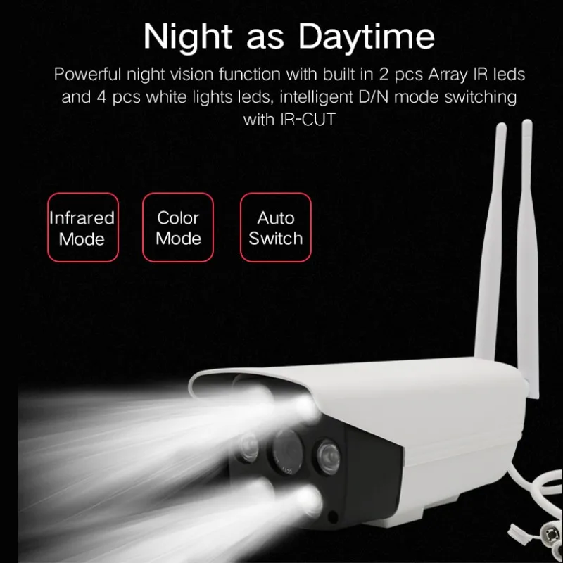 Ip камера A7 с двумя световыми пулями полноцветная ночного видения Wifi CCTV 1080P HD