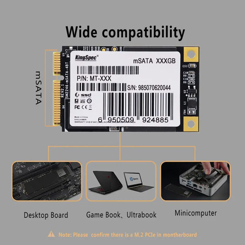Жесткий диск Kingspec внутренний SATAIII mSATA SSD 256 ГБ 128 Гб 64 32 16 MLC флэш-накопитель HD