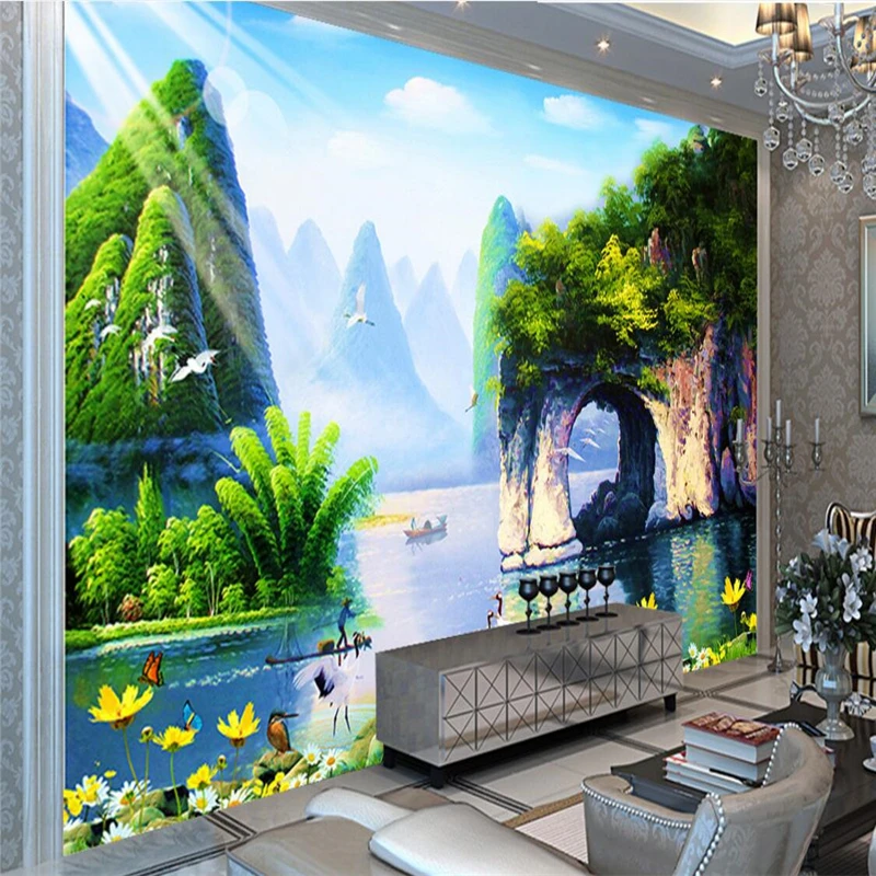 Обои для обоев настенные росписи паста чистая ручная роспись огромная картина